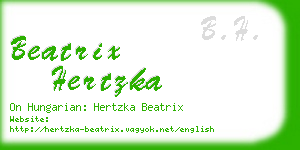 beatrix hertzka business card